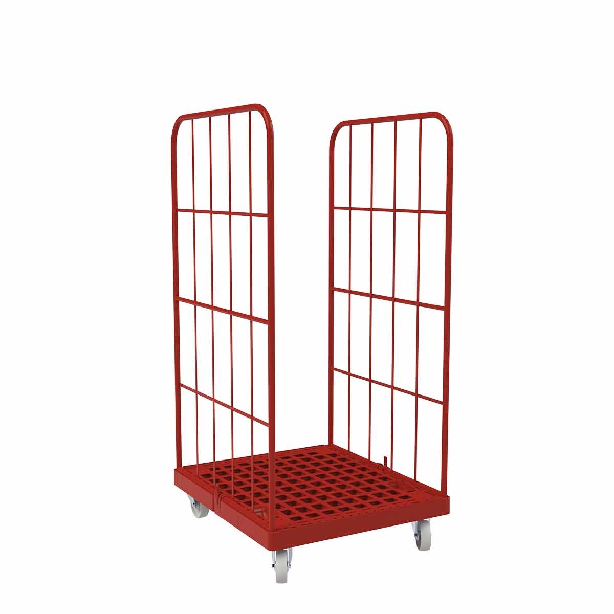 Oswald Transportgeräte Rollbehälter Kunststoff 2-seitig, 724 x 815 x 1.530 mm, 500 kg, Nutzhöhe 1.340 mm, Feuerrot Image