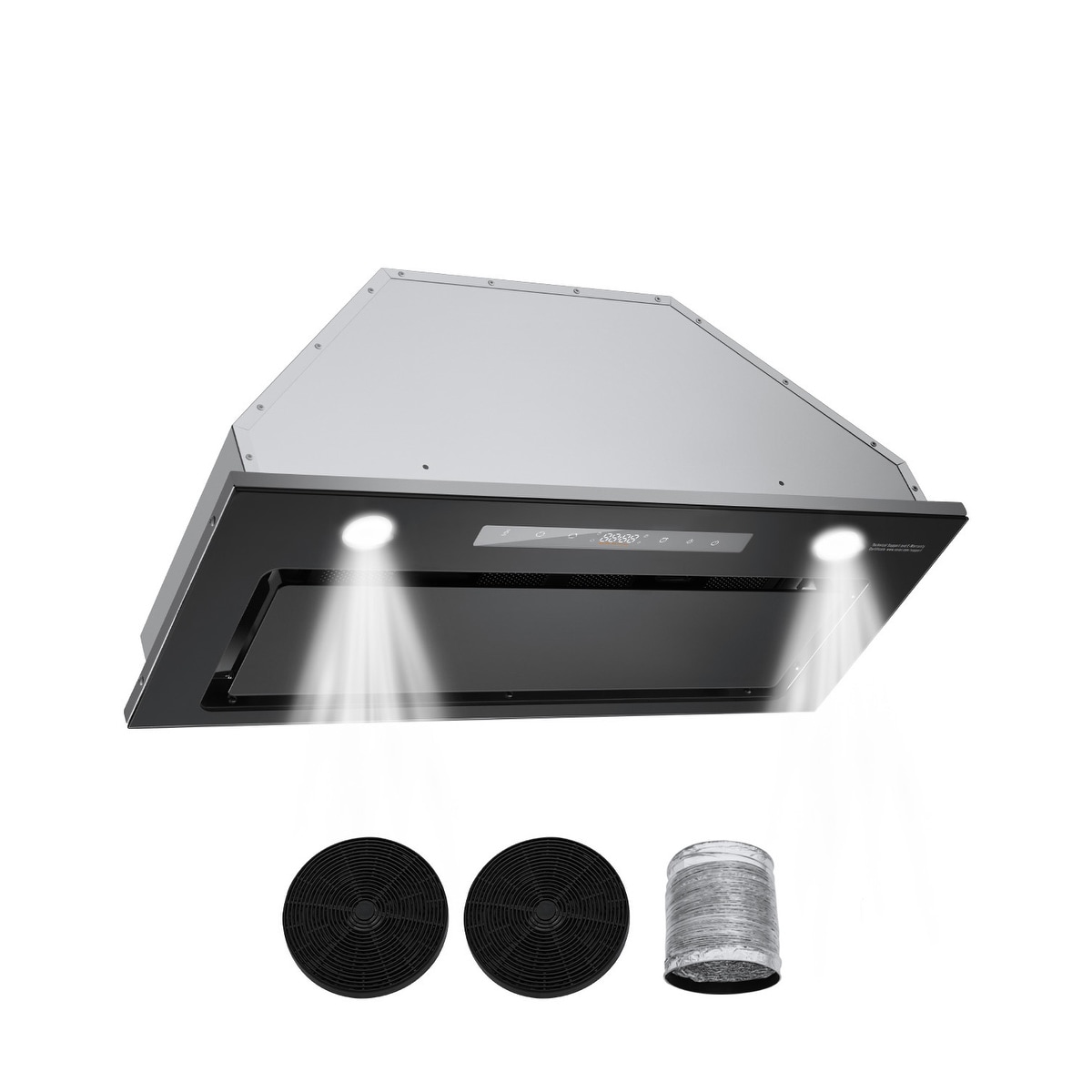 UIMOSO Range Hood Insert, 30 Inch Built-in Kitchen Vent Hood, 800CFM Steel Stove Hood, with Gesture & Touch Control