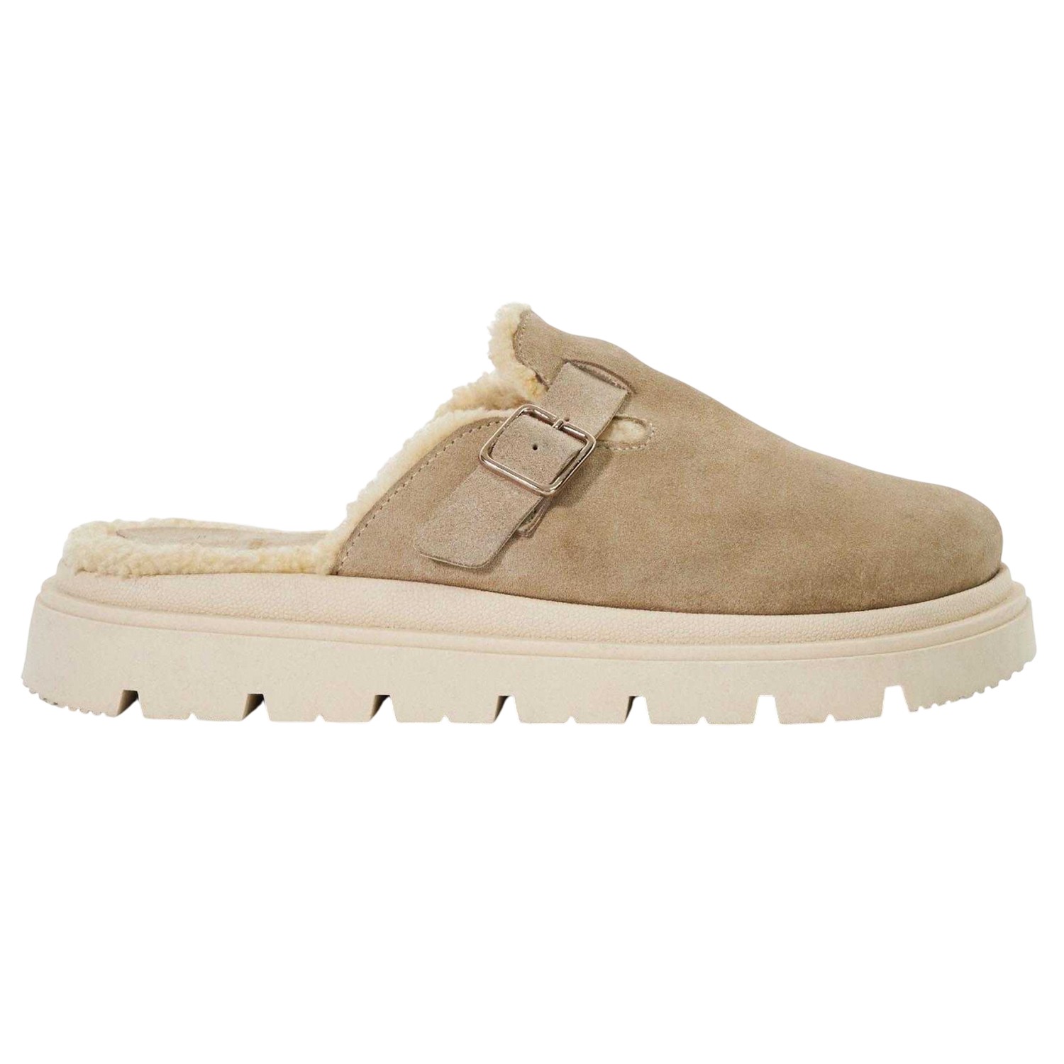 Dune London Damen/Damen Gene Leder Faux Shearling gefüttert Clogs (Sand) Image
