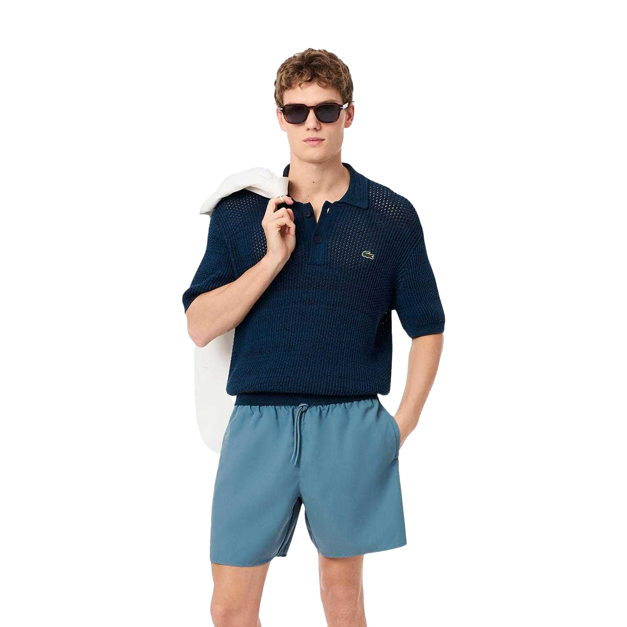 Lacoste - Badehose für Herren, Midi-Länge (Blau) Image