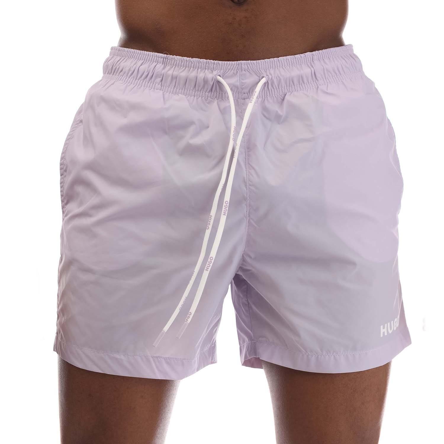 Hugo - "Haiti" mit Kordelzug Badeshorts für Herren (Violett) Image