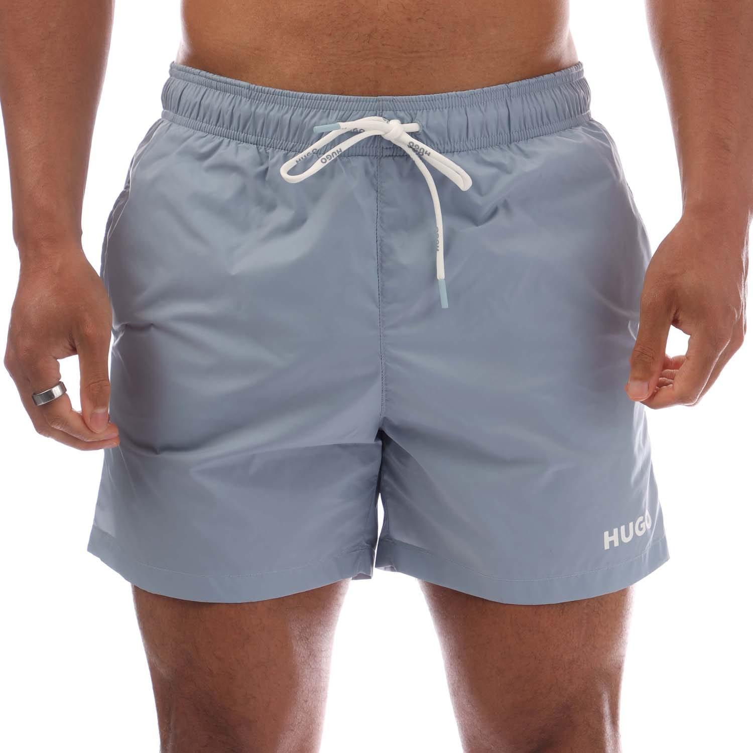Hugo - "Haiti" mit Kordelzug Badeshorts für Herren (Blau) Image