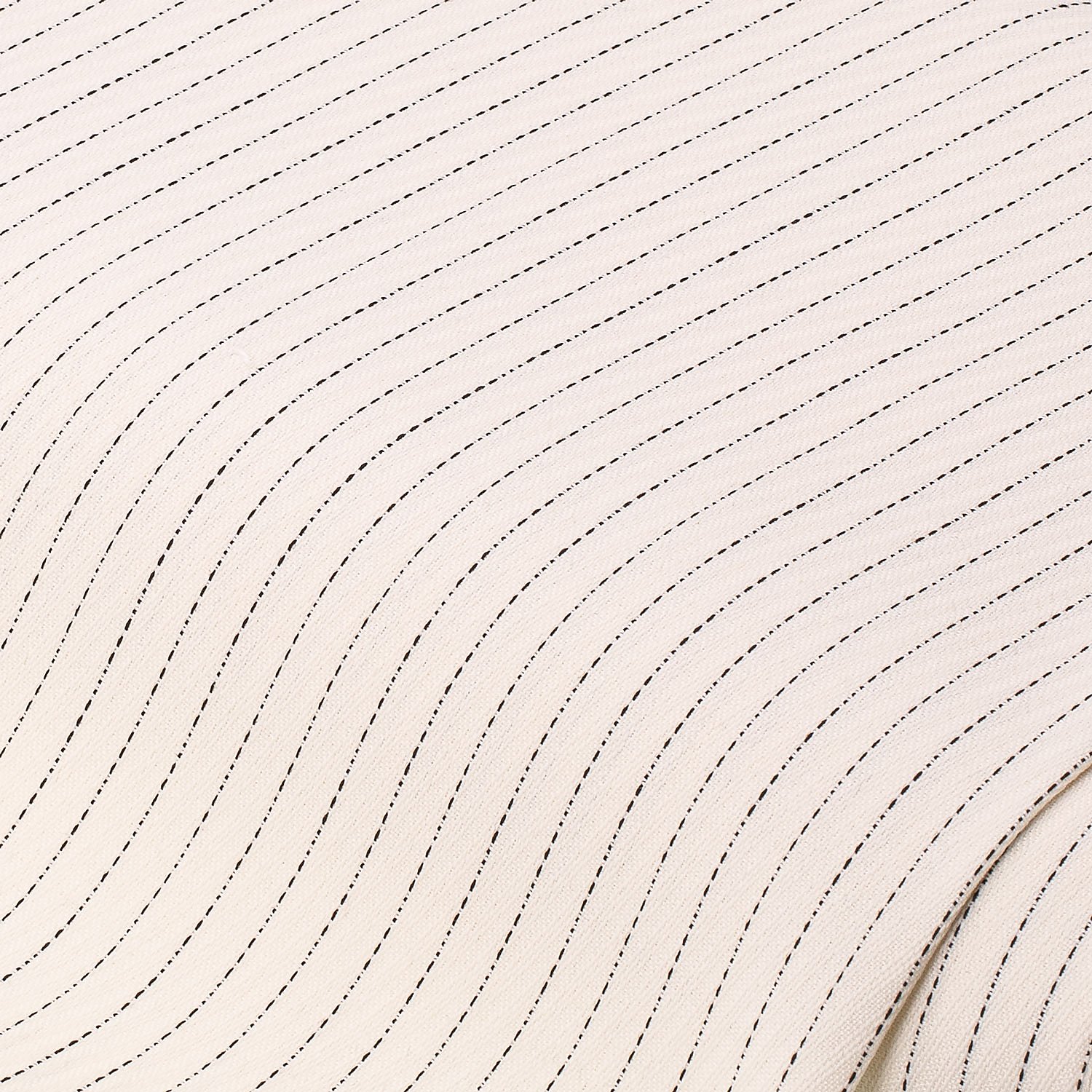 Nadelstreifenstoff, wollweiß/schwarz Image