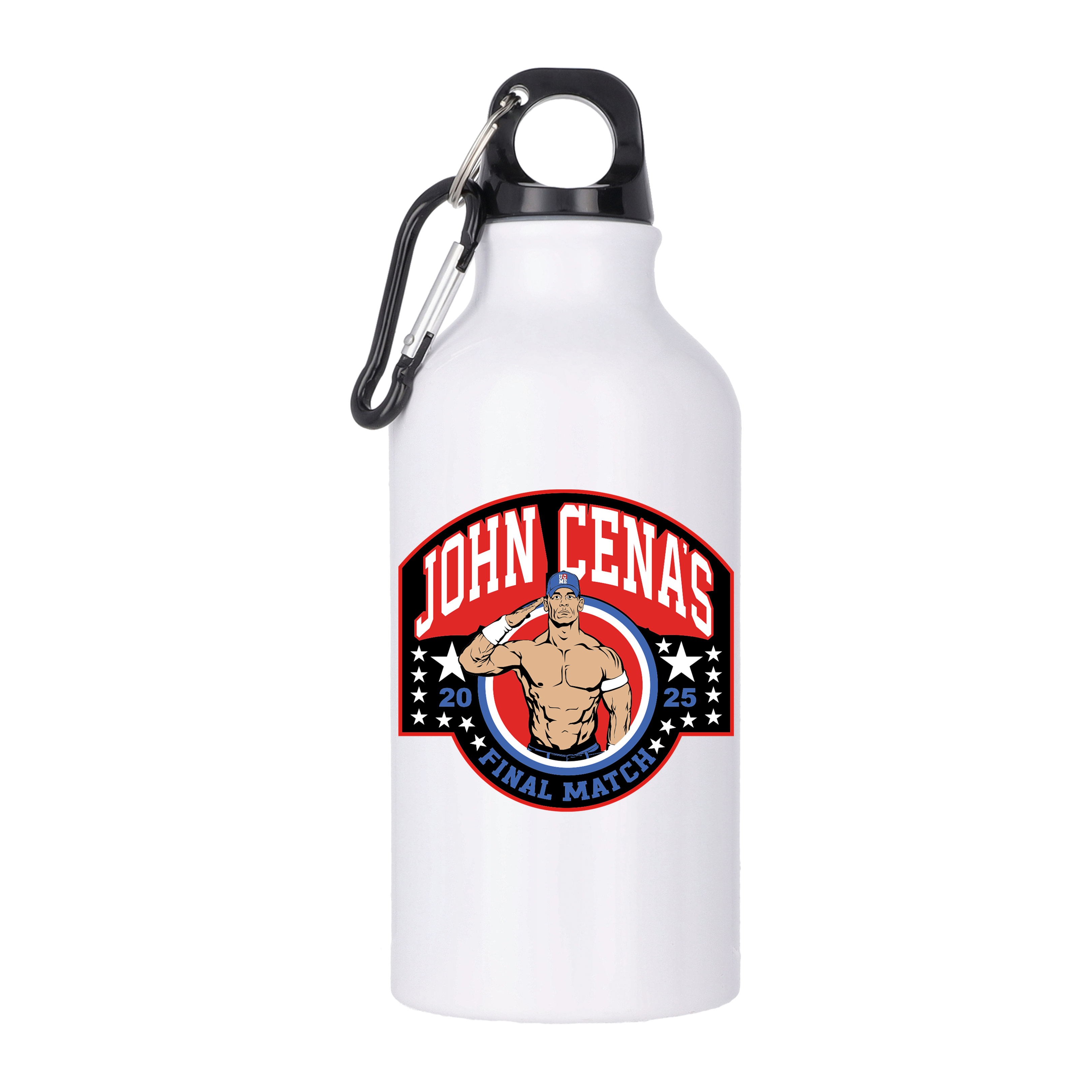 Aluminium-Trinkflasche 400 ml „John Cena Final Match“ – Weiß Image