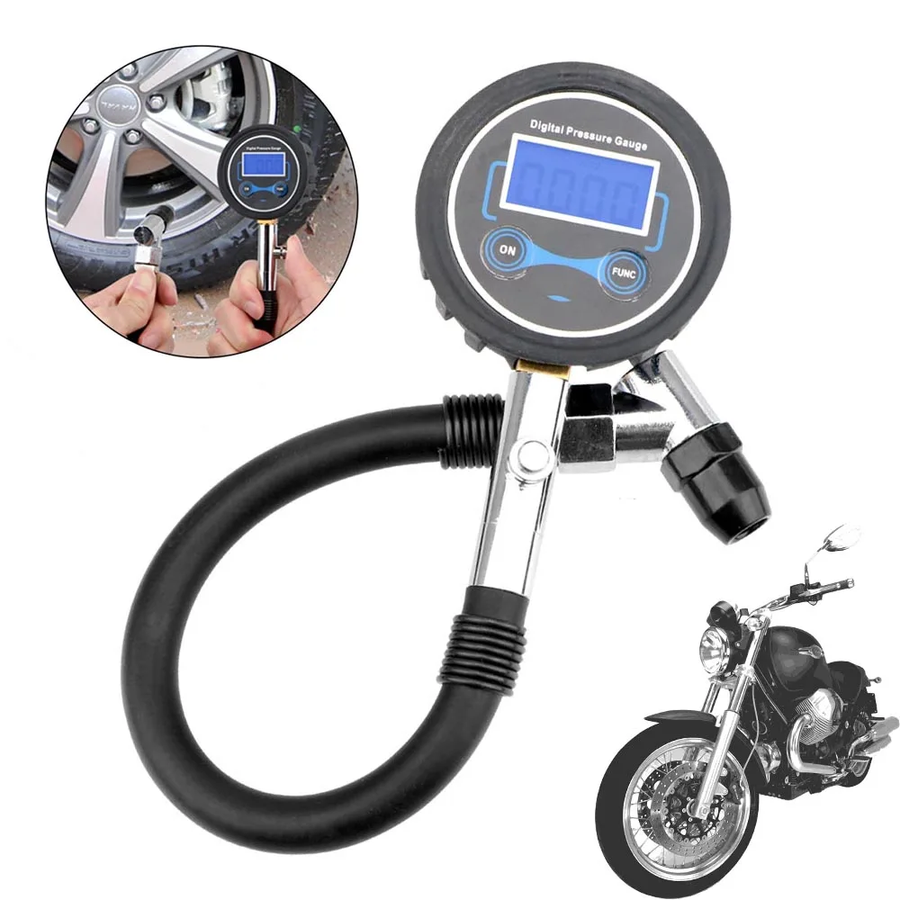 0-200psi Reifendruck messer Motorrad Reifen tester Hochpräzise Test diagnose Digital Meter TPMS Autozubehör Universal