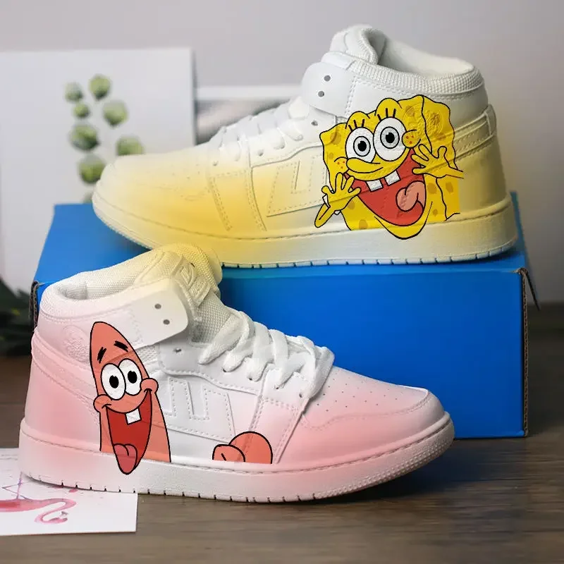 Neue Original Frauen Cartoon SpongeBob Schwammkopf Prinzessin niedlich Freizeitschuhe weiche Sportschuhe für Freundin Geschenk EU Größe 35-44