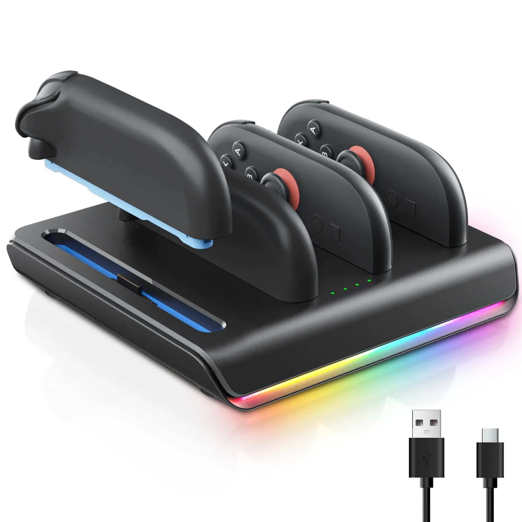 Für Switch 2 Joycon Controller-Ladestation für linke und rechte Controller mit Quad-Port-Ladegerät Image