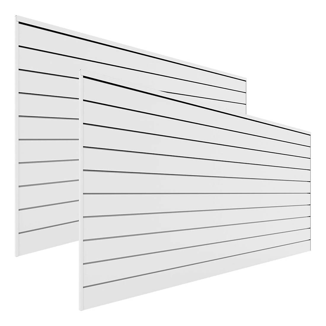 Proslat 8 ft. x 4 ft. PVC Slatwall (2-Pack White)