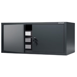 DELUKE Schrankerweiterung Aktenschrank mit 2 Flügeltüren | Zusatzschrank für Büroschrank Extraschrank Stahl klein Werkstatt, 38x80x40cm Anthrazit Image