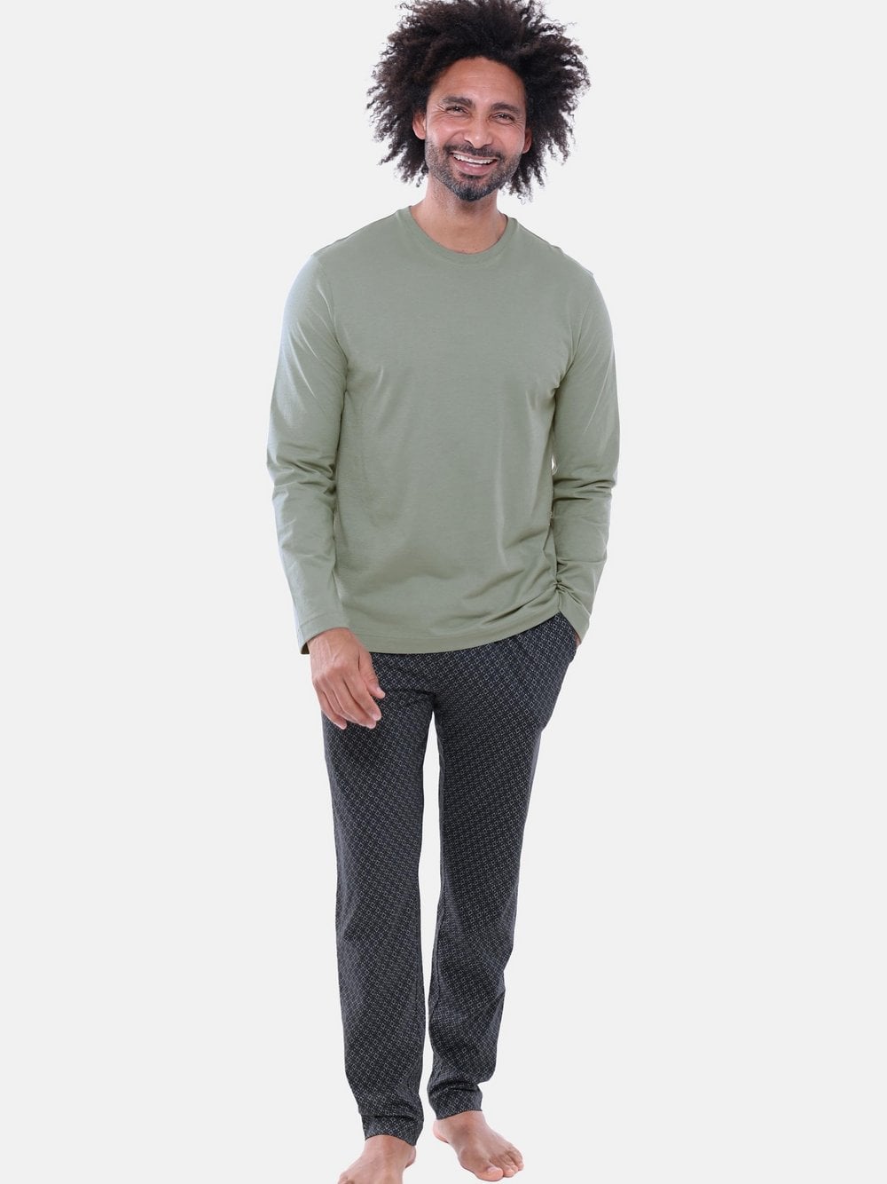 Mey Schlafanzug Herren grün, S Image