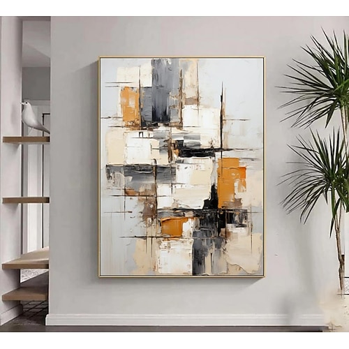 Handgemaltes Ölgemälde auf Leinwand, abstrakte Wanddekoration für die Wohnung, auf Keilrahmen gespannt / gerolltes, ungespanntes Gemälde Image