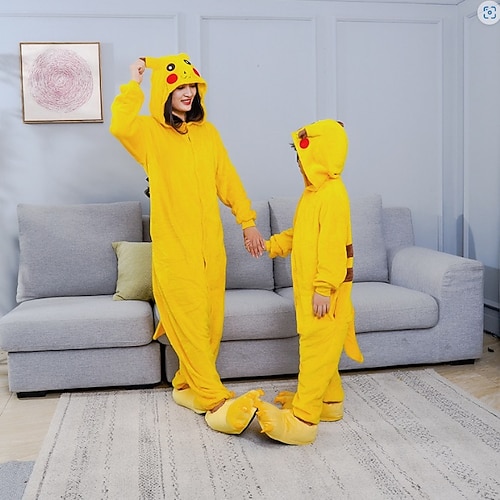 Tier Monster Schwein Karneval Kigurumi-Pyjamas Ausgefallene Kostüme Onesie-Kostüm Warm Lustiges Kostüm Bequem Kinder Unisex Jungen und Mädchen Halloween Karneval Party Leistung Hausbekleidung Image