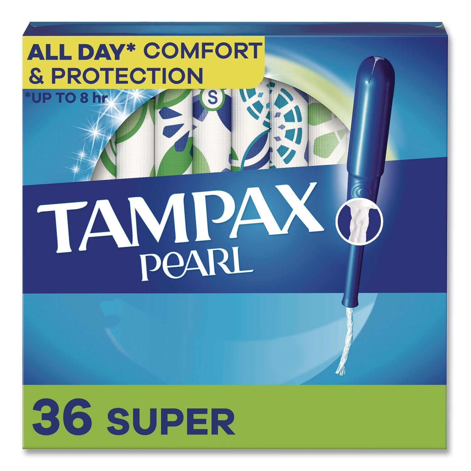 Tampax Pearl Tampons, Super Absorbency, 36/Pack (PGC00370) Pack of 36 Tampax®