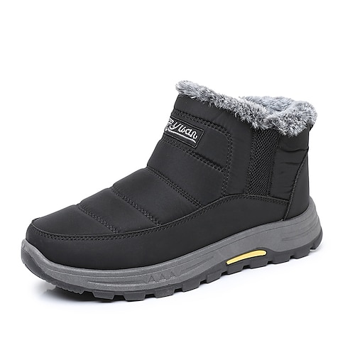 Braune Herren-Winterstiefel mit Fleecefutter, isolierte und wasserdichte Schuhe für kaltes Wetter, ideal zum Wandern, für Outdoor-Abenteuer und Winteraktivitäten Image