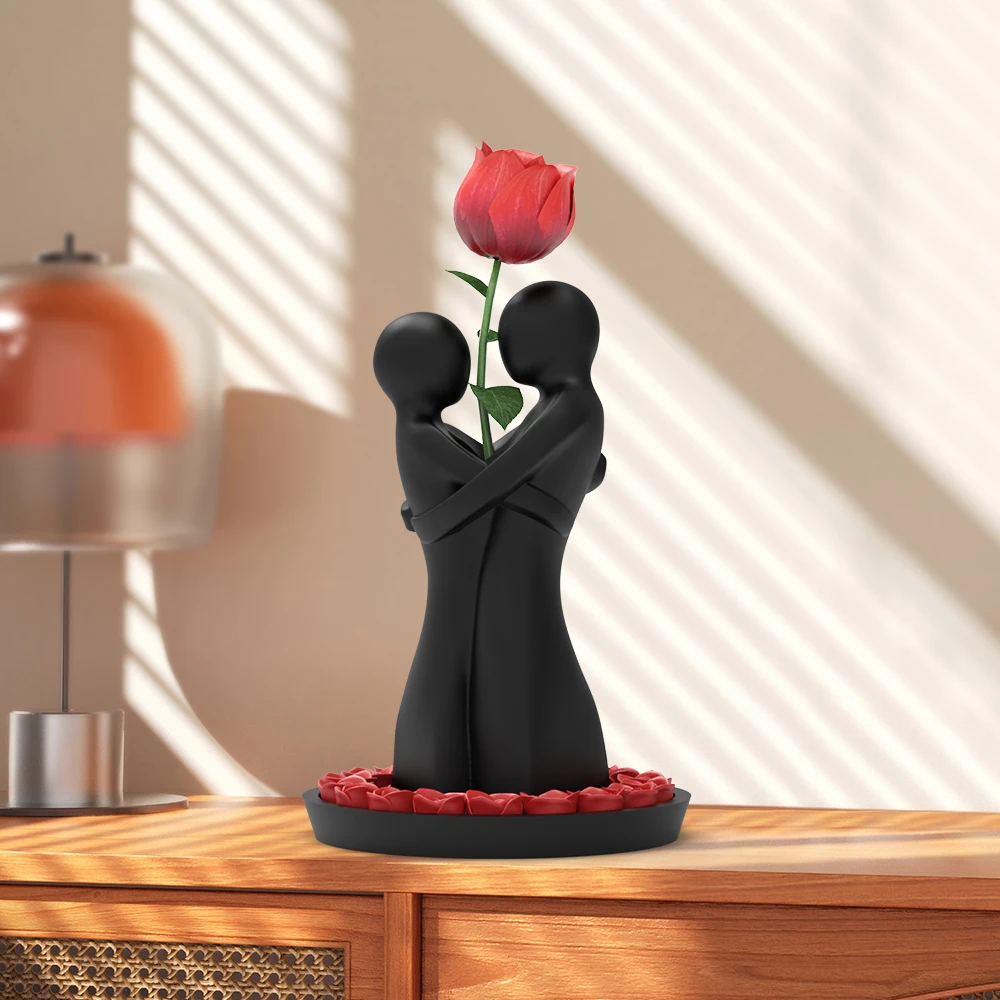 Die Lover-Flasche mit dekorativem Kunst-Cartoon-Muster, Hochzeitstisch, Party, Wohnzimmer, Büro, Schlafzimmerdekoration, globale Themenidee Image