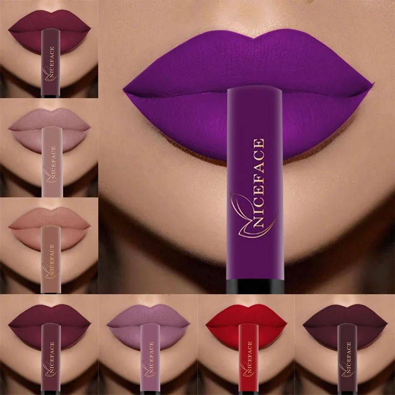 NICEFACE Lucidalabbra 25 colori Lucidalabbra opaco impermeabile Rossetto liquido Cosmetico duraturo impermeabile Lucidalabbra Cosmetici per il trucco