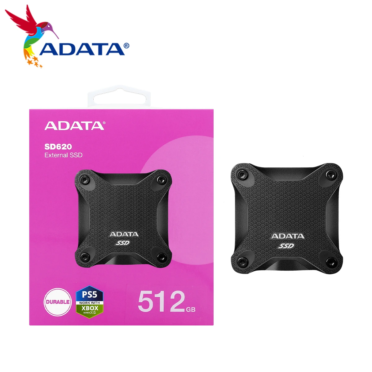 ADATA SD620 Externe SSD 512GB Solid-State-Festplatte USB 3.2 Gen2 x2 Tragbare SSD für Desktop-Laptop-PC PS5 Original PSSD Image