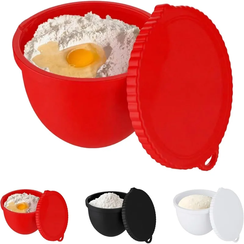 Mixer-Zubehör und -Zubehör, Silikon-Schüsseleinlage mit Deckel, neigbarem Kopf, aufrecht, wiederverwendbar und waschbar für Geschirrspüler Image