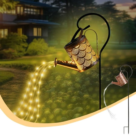 kkbbma under $5 Solar Watering Can Light Solar Watering Can Hanging Lantern Metal Outdoor Garden Solar Light Waterproof Solar Powered Lantern Decorative Patio Yard Solar Light