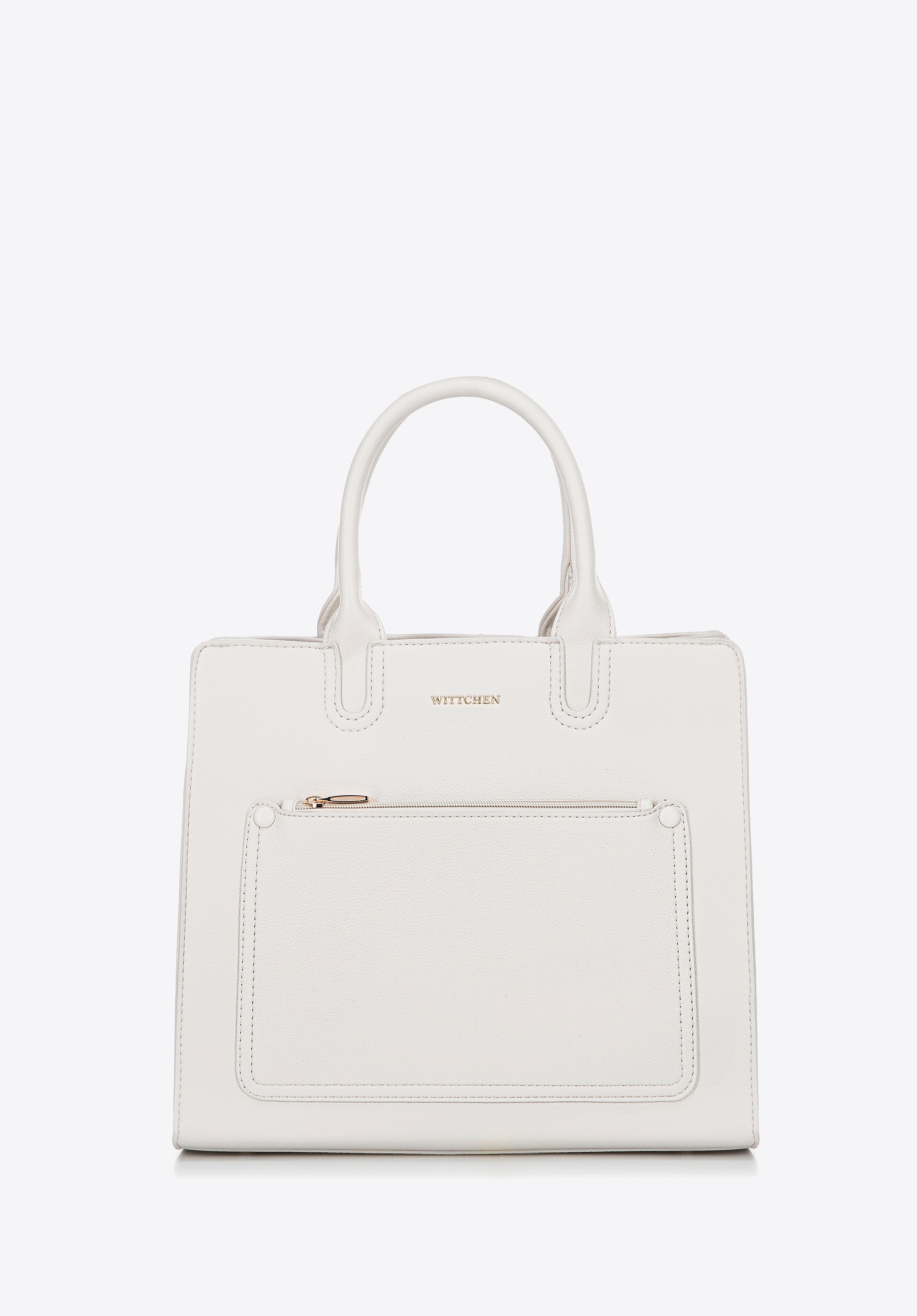 Wittchen Damen-Laptoptasche (13 Zoll) aus cremefarbenem Kunstleder Image