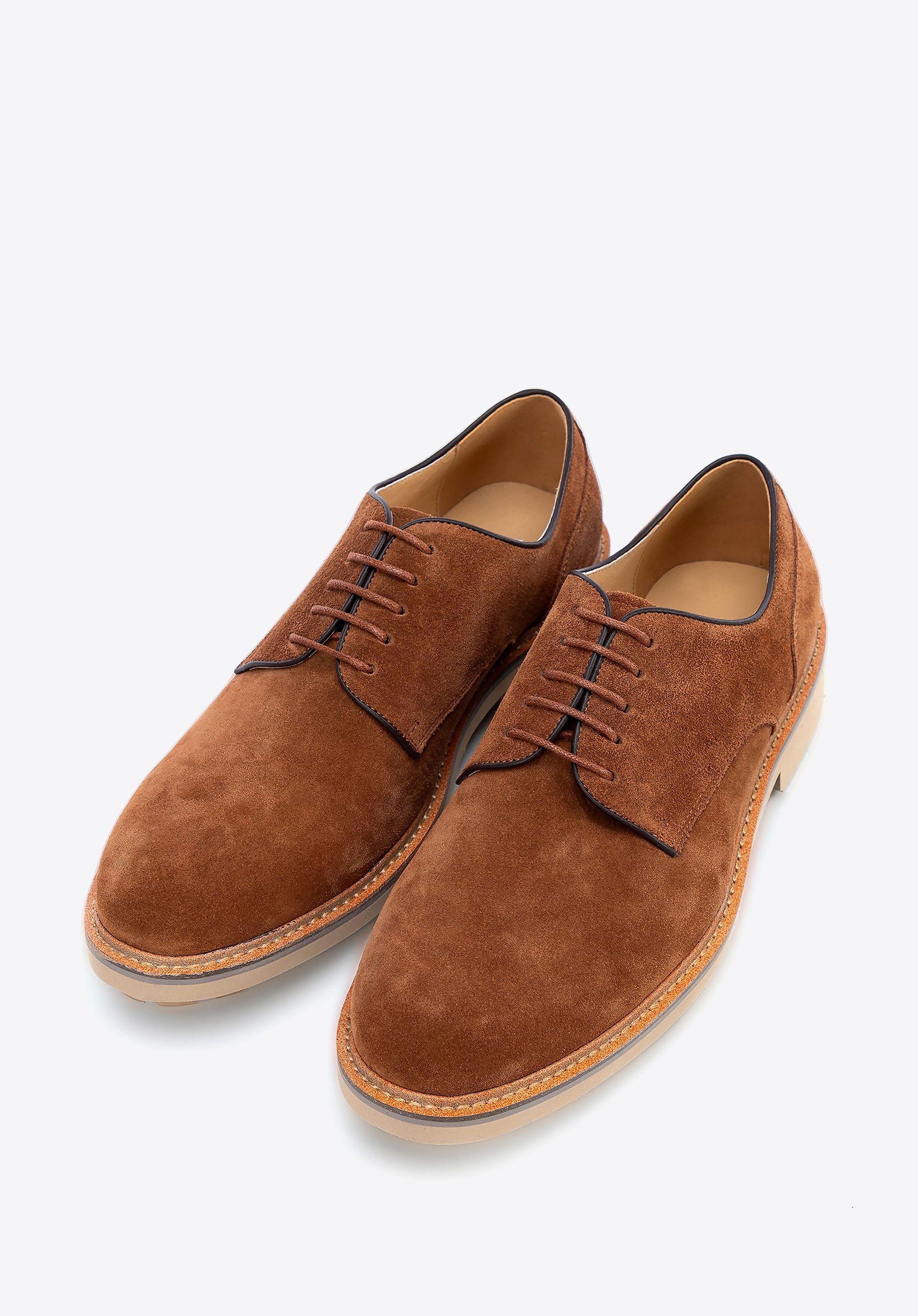 Wittchen Herren Derby-Schuhe aus braunem Wildleder
