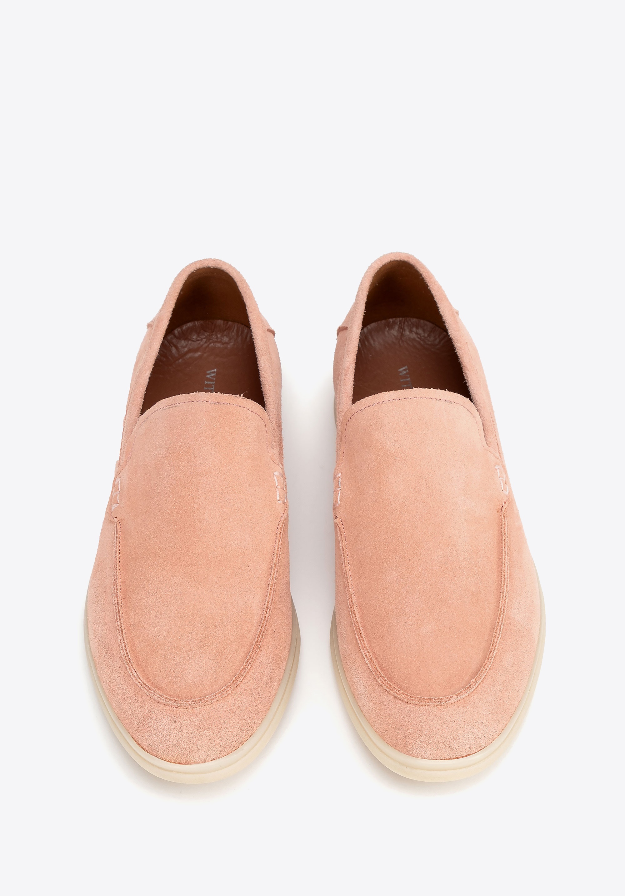 Wittchen Herren-Mokassins aus echtem Wildleder, rosa