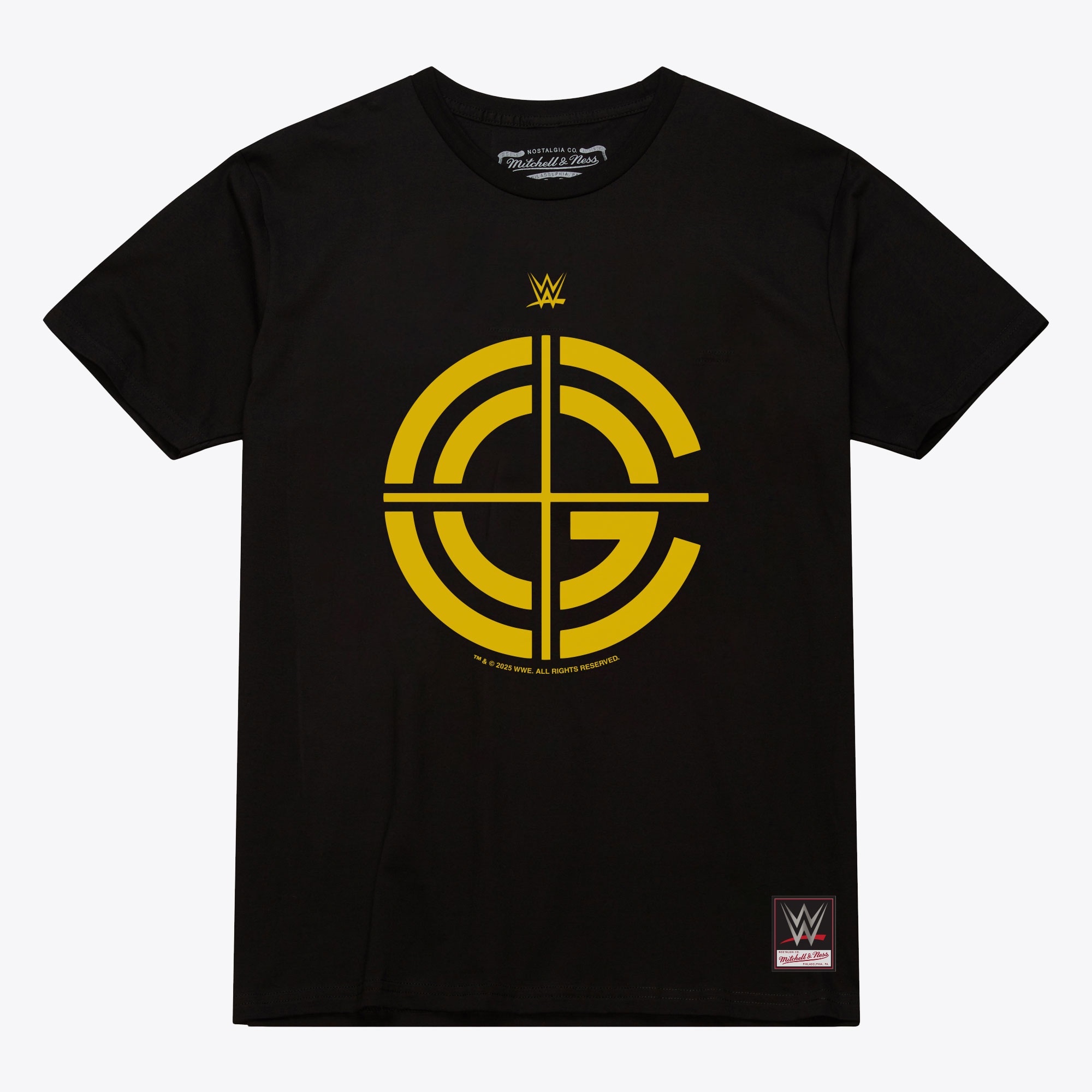 Mitchell & Ness Herren-T-Shirt, schwarz, John Cena Bulldogge mit gekreuzten Haaren Image