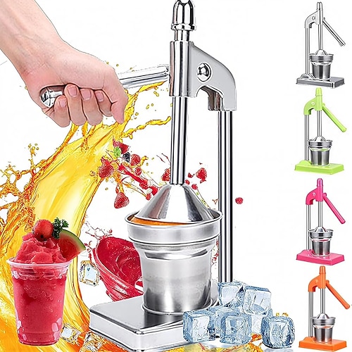 spremiagrumi manuale in ghisa, spremiagrumi manuale in acciaio inox, macchina per la spremitura di agrumi e lime da banco per limonata fresca, facile da pulire, per casa e cucina