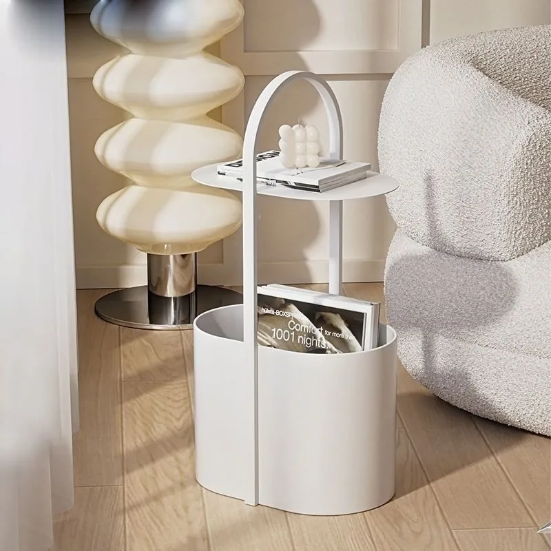 Moderner runder Tisch, einfacher Nachttisch, Aufbewahrung, mobiler Balkon, Sofa, Couchtisch, kreatives Regal, Wohnzimmer, Internet