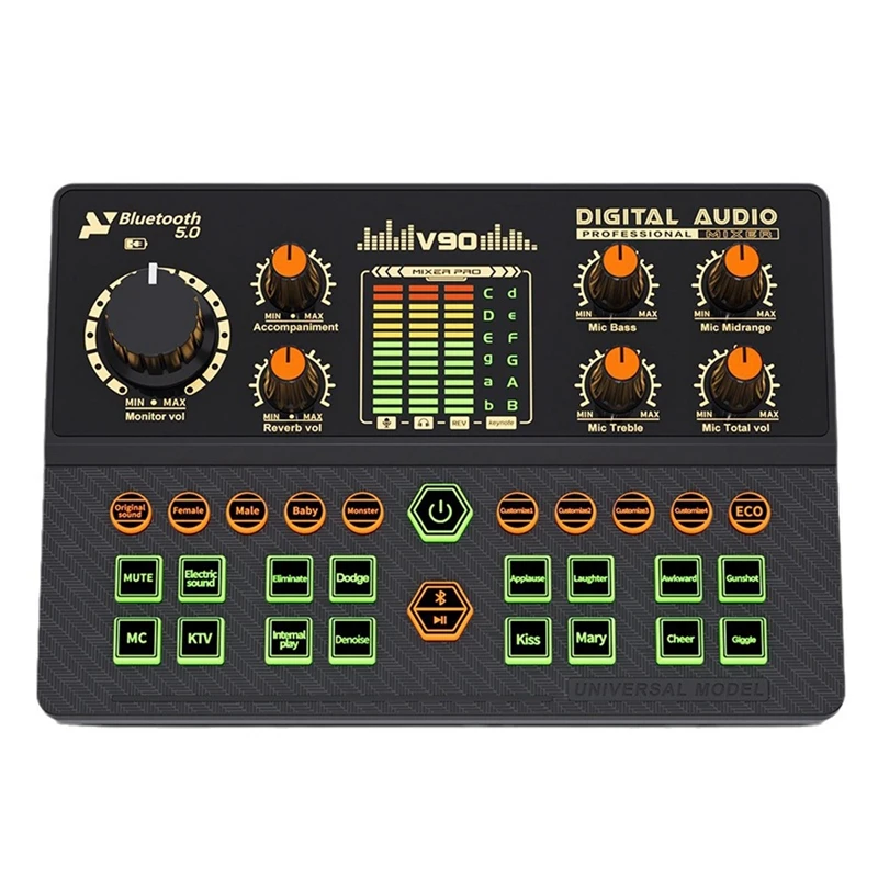 New-V90 Scheda audio Microfono a condensatore audio professionale Microfono da canto da studio per registrazione di podcast karaoke Streaming live