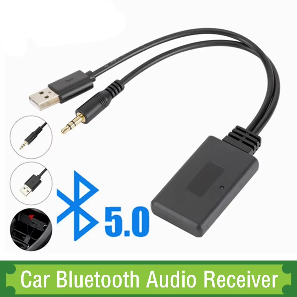 KMIND Modulo Auto Adattatore Audio Bluetooth Ricevitore Musicale Wireless Connessione Aux da 3,5 mm Supporto USB per BMW E90 E91 E92 C1F1