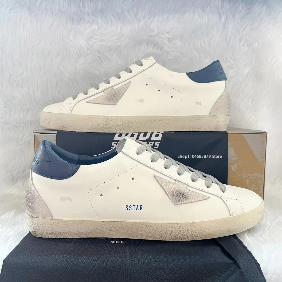 Damenschuhe, weiße Dirty Star Old Sneakers, Sommer, lässige Sport-Skateboard-Schuhe, atmungsaktive vulkanisierte Schuhe für Damen und Herren Image