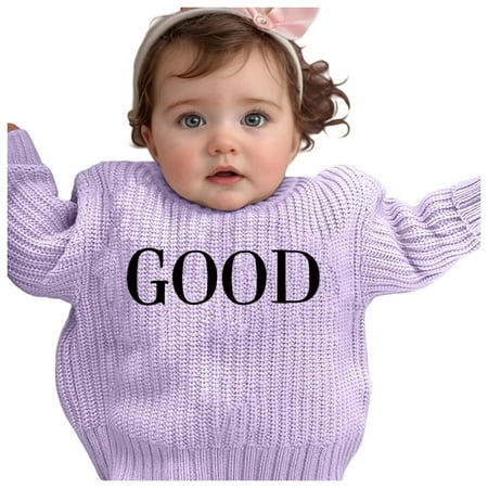 QUOTAY Hand-Embroidered Sweater Delicate Floral Embroidery Design Soft and Comfortable Knit Pullover for Girls and Toddler 1-7 Years 03_Light Purple 3-4 Years