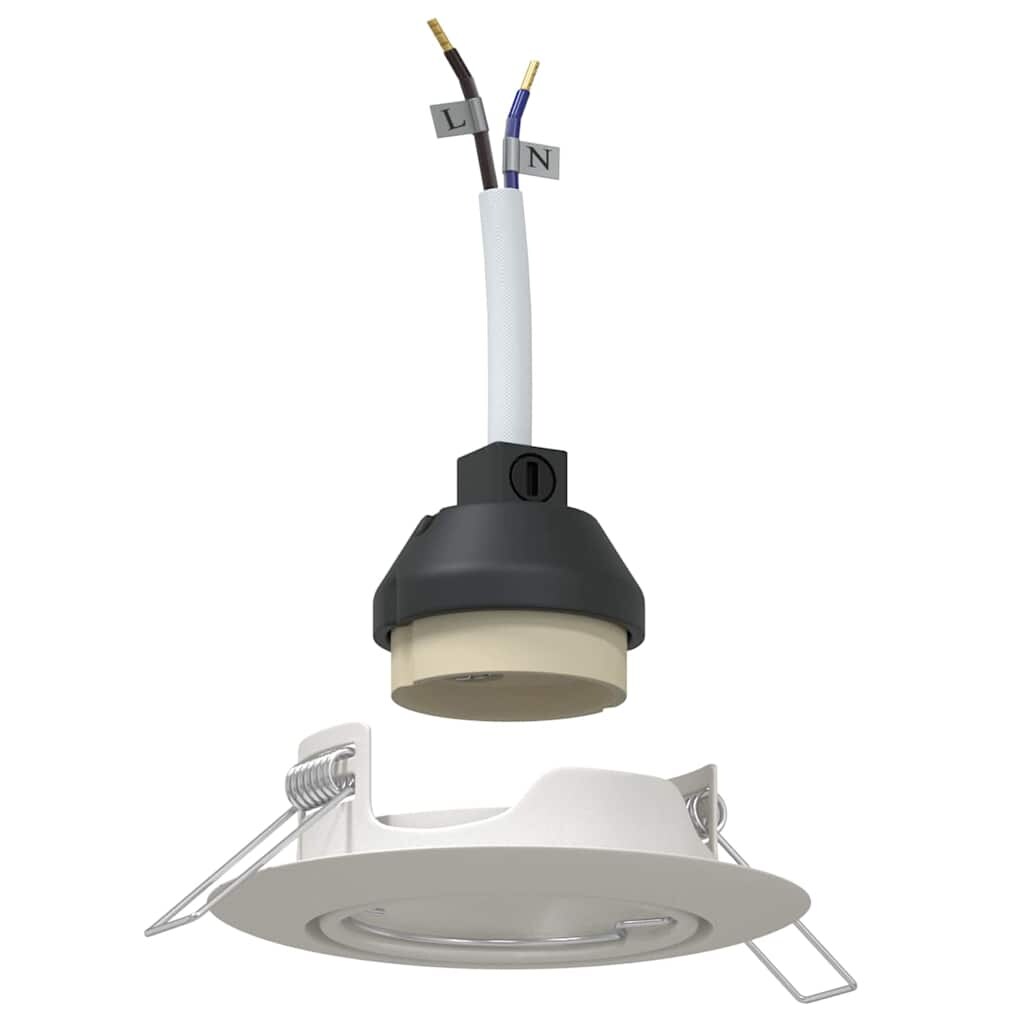 vidaXL Spotlight 24 pcs Weiß 9 x 9 x 2,5 cm Metall Image