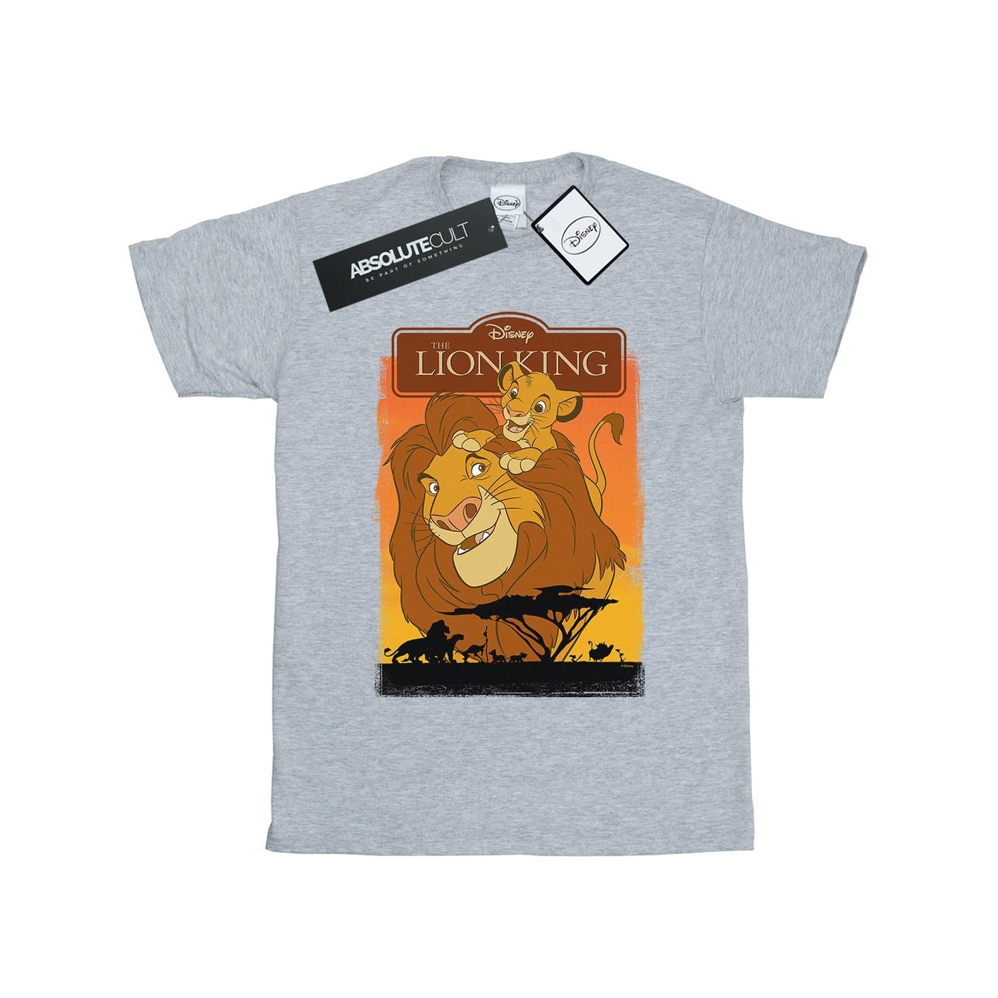 Disney Herren Der König der Löwen Simba und Mufasa T-Shirt (Sport grau) Image