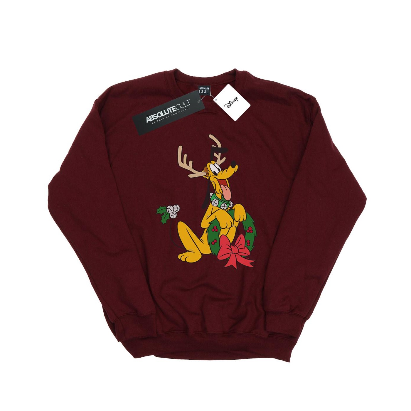 Disney - "Pluto Christmas Reindeer" Sweatshirt für Herren (Burgunderrot) Image