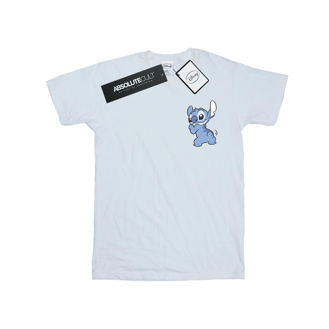 Disney - "Lilo And Stitch Stitch Backside Breast Print" T-Shirt für Mädchen (Weiß) Image