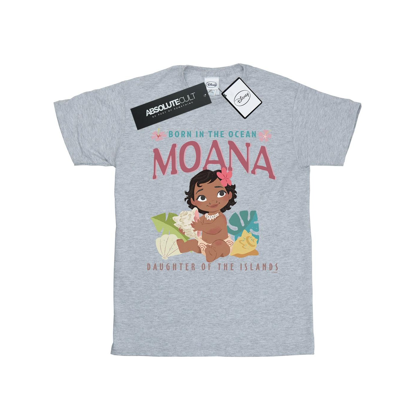 Disney - "Moana Born In The Ocean" T-Shirt für Mädchen (Grau) Image