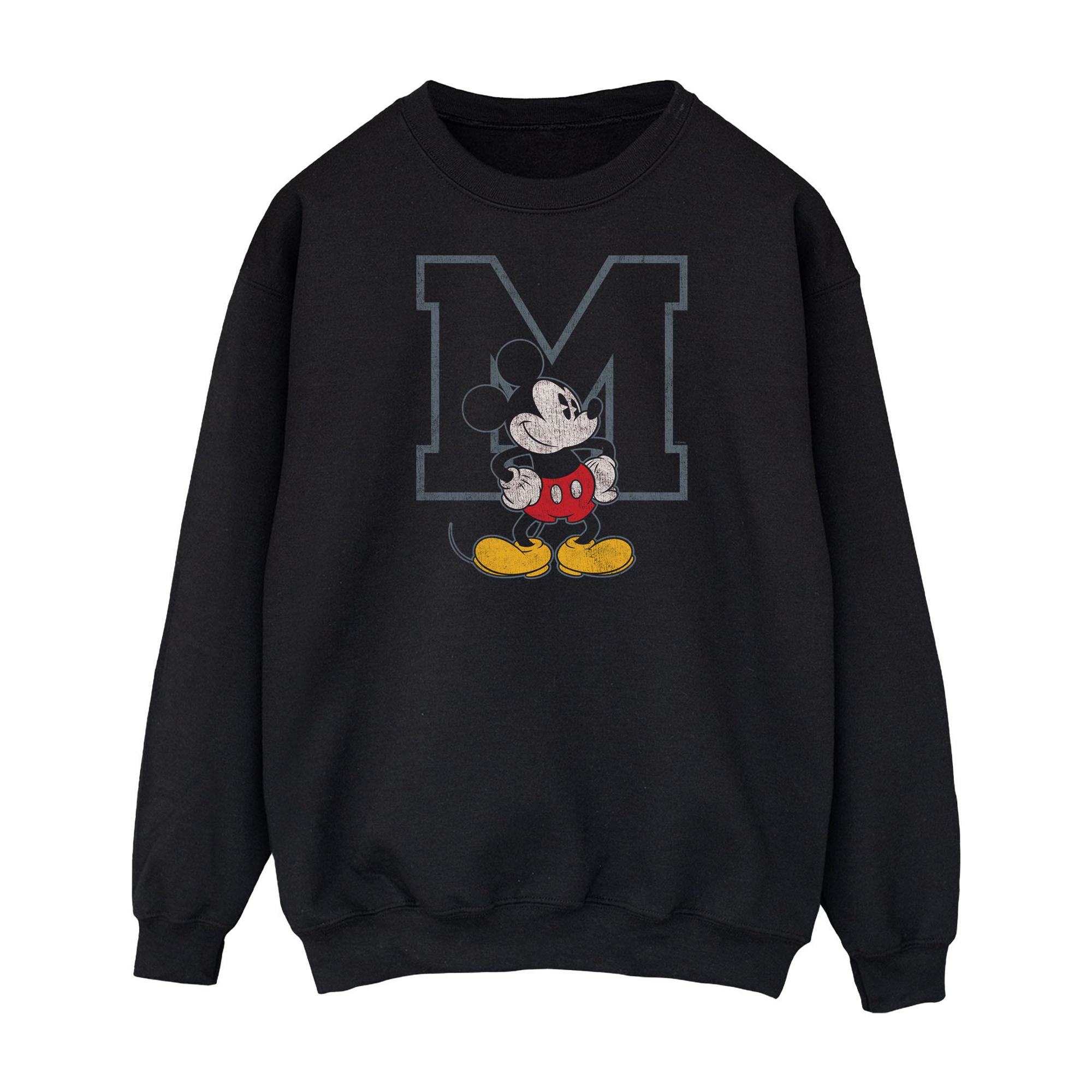 Disney Herren Sweatshirt Classic M Mickey Mouse (Schwarz) Image