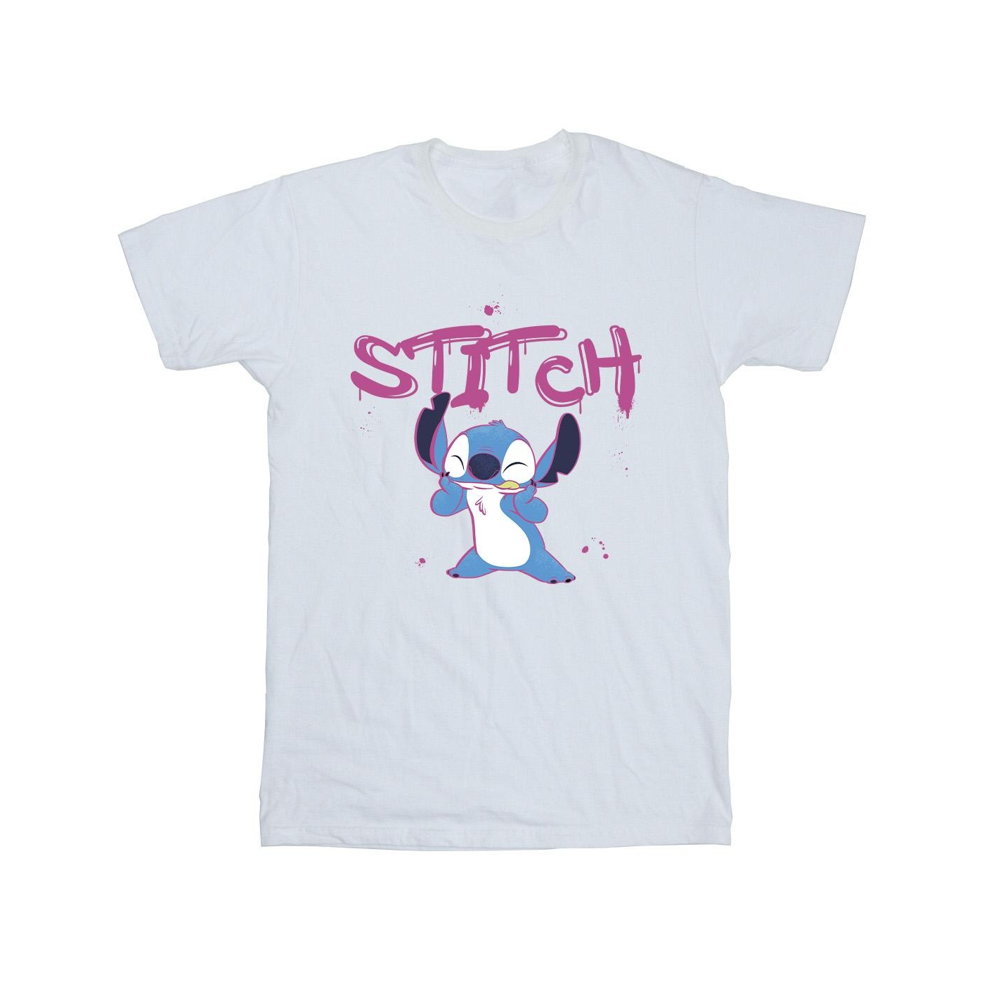 Disney - "Lilo And Stitch Graffiti" T-Shirt für Mädchen (Weiß) Image