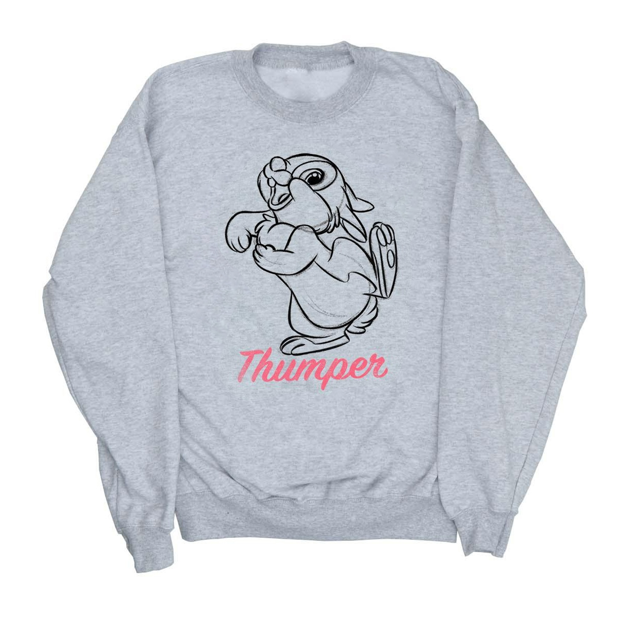 Disney - "Bambi Thumper Line Drawing" Sweatshirt für Mädchen (Grau) Image