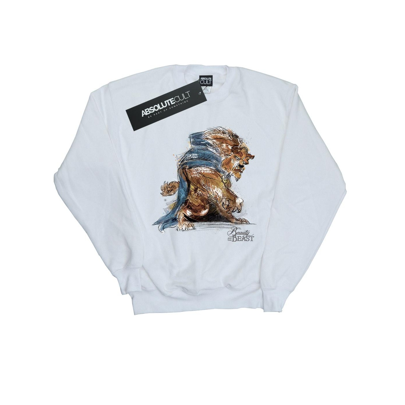 Disney - "Beauty And The Beast Beast Sketch" Sweatshirt für Herren (Weiß)