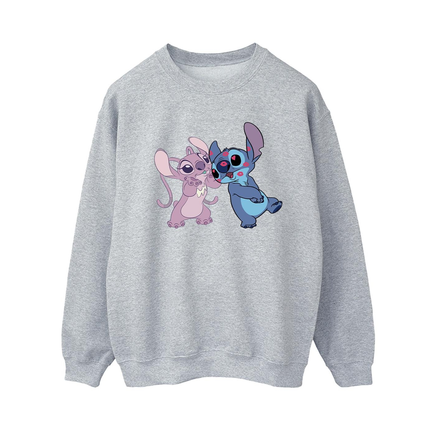 Disney Lilo & Stitch Kisses Sweatshirt für Damen/Damen (Sport grau)