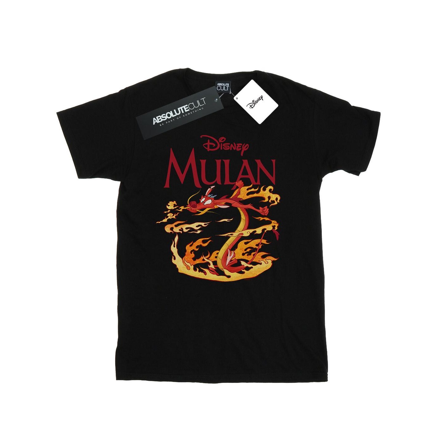 Disney - "Mulan Mushu Dragon Fire" T-Shirt für Jungen (Schwarz) Image