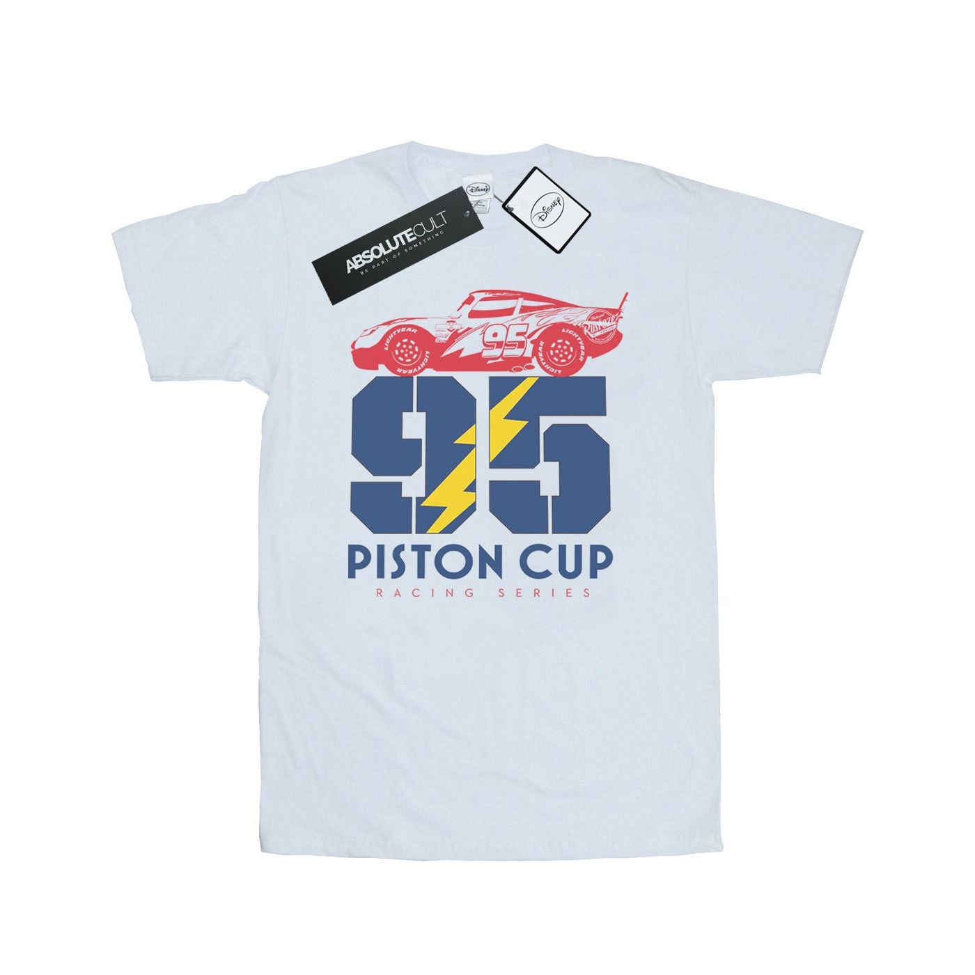 Disney Herren Cars Piston Cup 95 T-Shirt (Weiß) Image