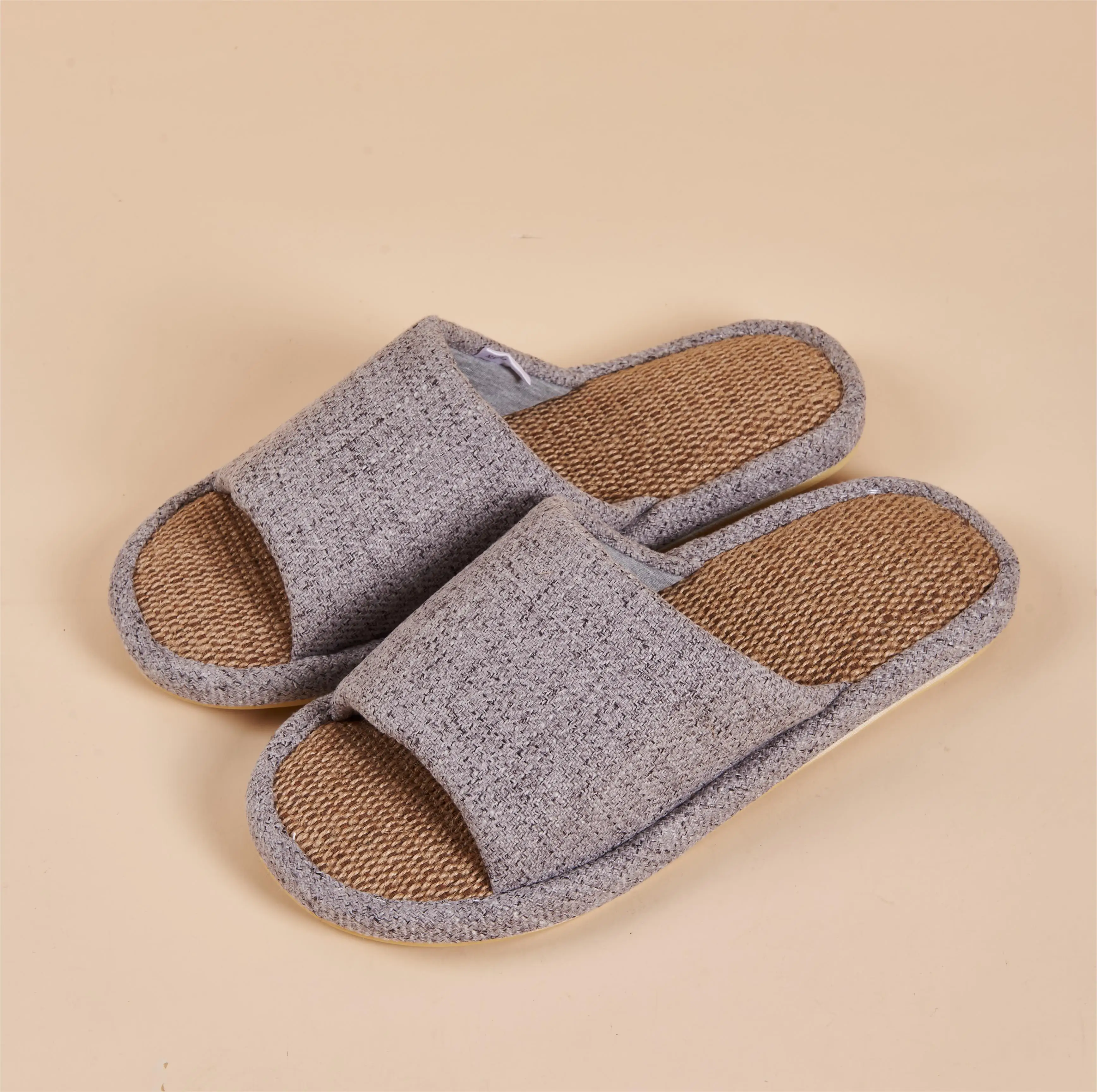 Herren-Hausschuhe für den Sommer, Rutschfest, Geräuscharm, Geeignet für Holzböden, Ganzjahres-Pantoffeln Image