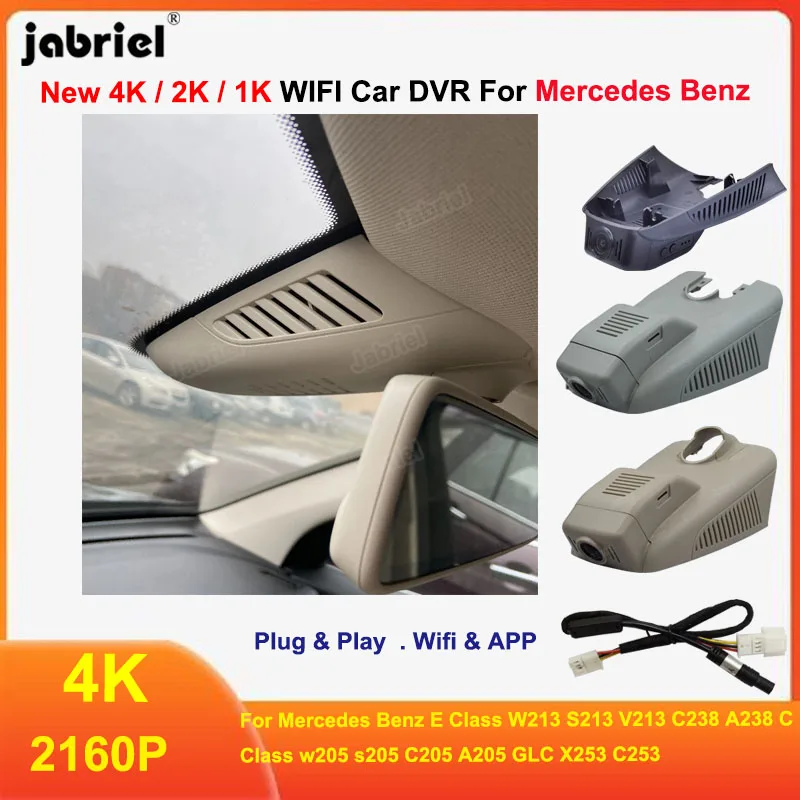 4K 2160P Auto Wifi Auto Dvr Dash Cam für Mercedes Benz E Klasse W213 S213 V213 C238 A238 C Klasse w205 s205 C205 A205 GLC X253 C253 Image