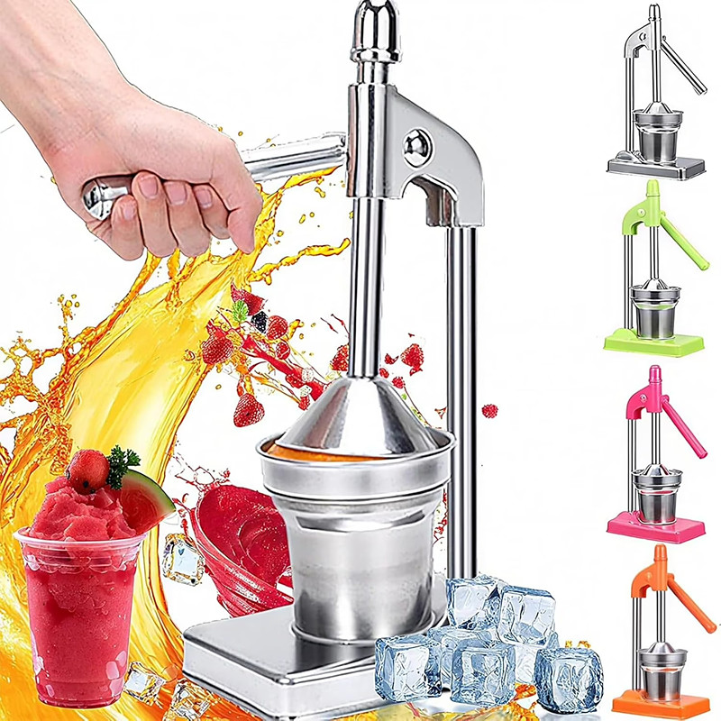 Cast Iron Juicer Hand Press, Manual Juicer Stainless Steel Lemon Squeezer, Heavy Duty Countertop Lime Citrus Crush Machine for Fresh Lemonade Orange Juice, Easy to Clean, Home and Kitchen