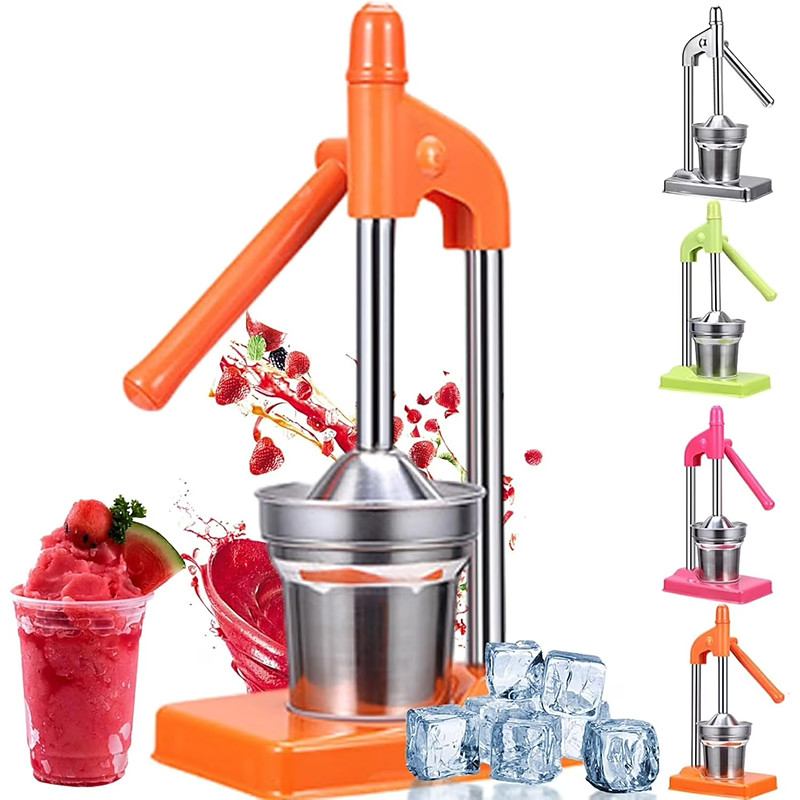 Cast Iron Juicer Hand Press, Manual Juicer Stainless Steel Lemon Squeezer, Heavy Duty Countertop Lime Citrus Crush Machine for Fresh Lemonade Orange Juice, Easy to Clean, Home and Kitchen