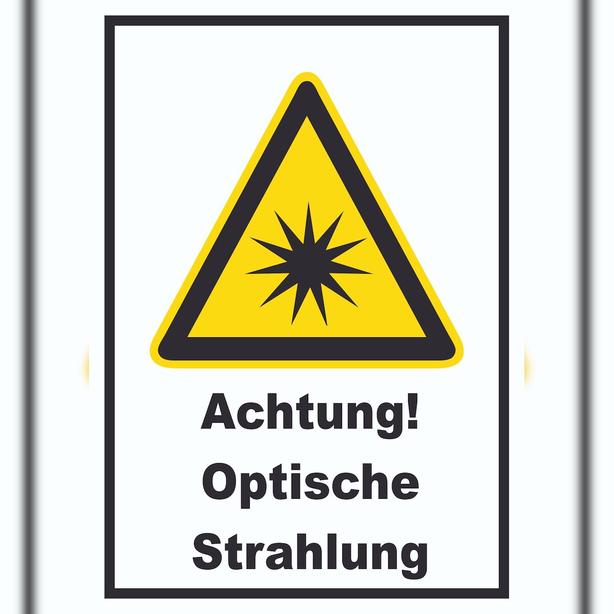 HB-Druck Achtung Optische Strahlung A1 (594x841mm) Schild Image